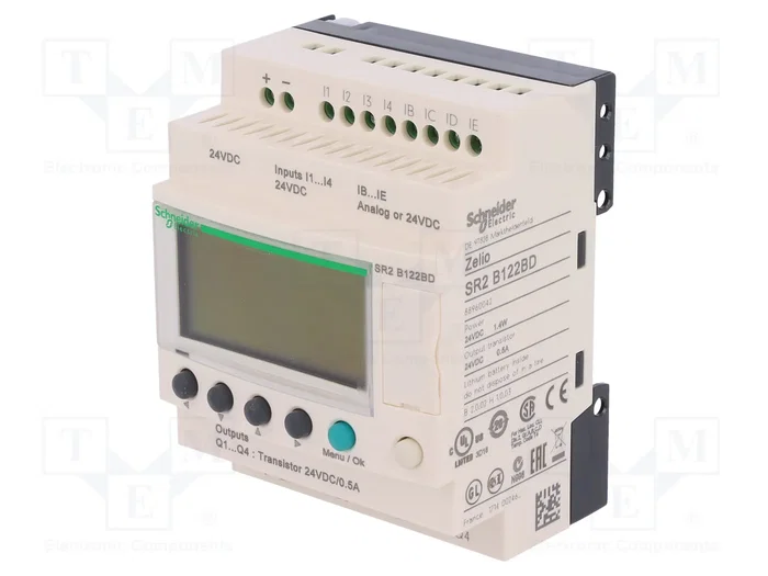 SCHNEIDER ELECTRIC Zelio Logic SR2B122BD Relé Programable Compacto SCHNEIDER ELECTRIC Zelio Logic SR2B122BD Relé Programable Compacto