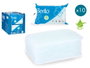 Berilo Set 10 Esponjas Jabonosas 20x12cm Blanco y Azul (Set de 12)
