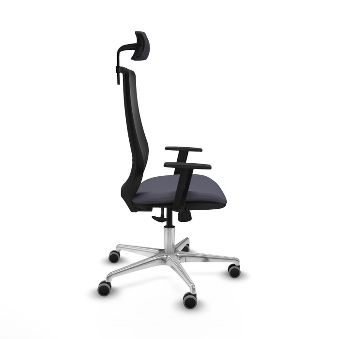 PIQUERAS Y CRESPO Silla de oficina Mardos con mecanismo Sincro, Gris oscuro y Negro