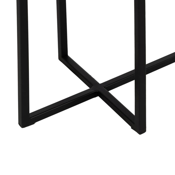 Ixia Consola de Metal y Cristal Negro 101 x 30 x 83 cm