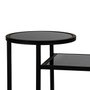 Ixia Consola de Metal y Cristal Negro 101 x 30 x 83 cm
