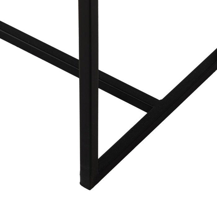 Ixia Consola de Metal y Cristal Negro 101 x 30 x 83 cm
