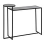 Ixia Consola de Metal y Cristal Negro 101 x 30 x 83 cm