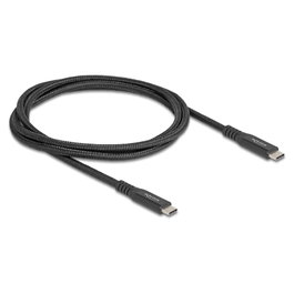 DeLOCK Cable USB Type-C a USB Type-C 20 Gbps 100 W 1 m Negro Metal