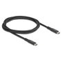 DeLOCK Cable USB Type-C a USB Type-C 20 Gbps 100 W 1 m Negro Metal