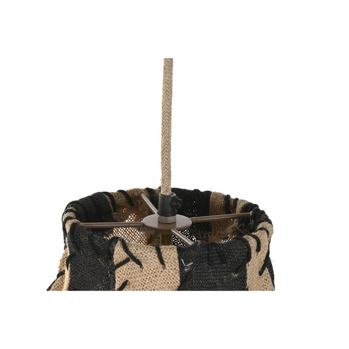DKD Home Decor Lámpara de Techo de Yute y Hierro Bicolor Natural 50x50x54 cm