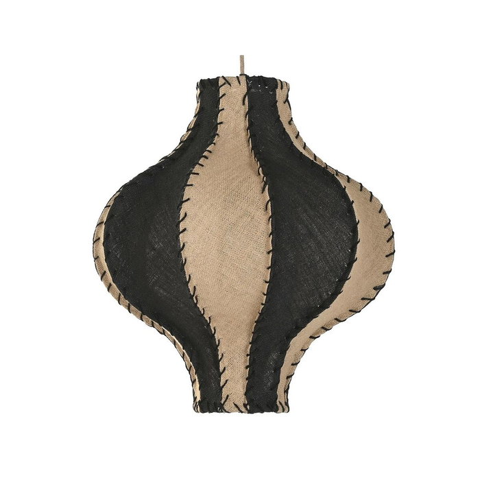 DKD Home Decor Lámpara de Techo de Yute y Hierro Bicolor Natural 50x50x54 cm