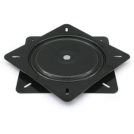 Q&Q Plato Giratorio Cuadrado 330x330 Negro Acero Soporta 300kg Muebles Pesados