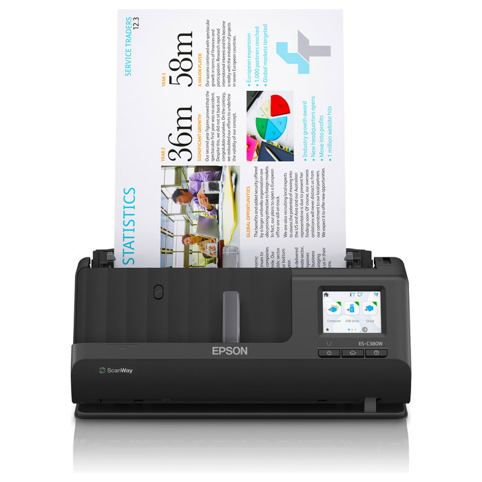 Epson WorkForce ES-C380W Escáner A4 con ADF Negro