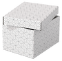 Esselte Caja de Almacenamiento Blanca 628280 Pack 3 Cajas 255x200x150mm