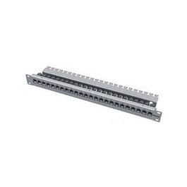 Easylan CKVPL0101E Panel de parches de 24 puertos RJ-45, 1U, Gris