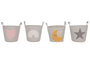 DKD Home Decor Cesta de Poliéster Multicolor Surtido de 4 Unidades