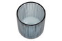 DKD Home Decor Set de 6 Vasos de Cristal Rayado Azul 240ml