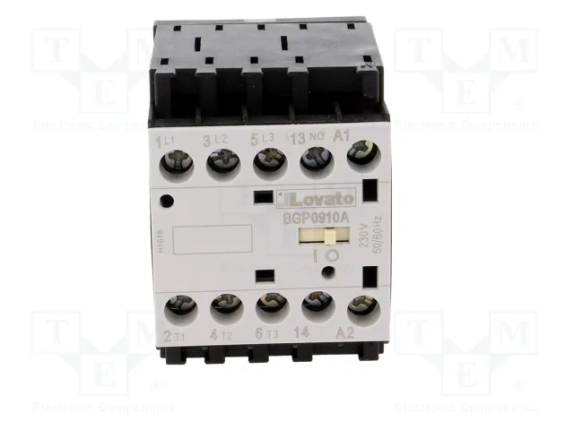 LOVATO ELECTRIC Contactor BG 3-polar 9A 230VAC