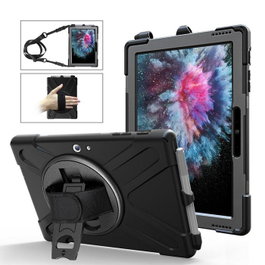 eSTUFF Funda Defender para Microsoft Surface Go 4/Go 3/Go 2 CHICAGO con protector de pantalla - Negro