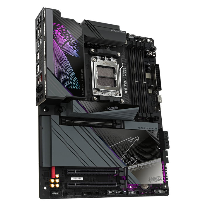 Gigabyte GA-X870E AORUS MASTER Placa Base ATX AM5, Chipset AMD X870, Wi-Fi 7, LAN 5GbE, USB4, 4x M.2, 16+2+2 Fases VRM, DDR5 hasta 8600MHz, para Ryzen 7000/8000/9000 Series