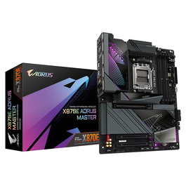 Gigabyte GA-X870E AORUS MASTER ATX Placa Base Socket AM5 para CPUs AMD Ryzen 9000, DDR5 8600MHz OC, Wi-Fi 7, LAN 5GbE, USB 4