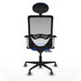 PIQUERAS Y CRESPO Silla de oficina Zulema con mecanismo Sincro/Traslack, Azul y Blanco