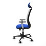 PIQUERAS Y CRESPO Silla de oficina Zulema con mecanismo Sincro/Traslack, Azul y Blanco