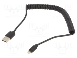 GEMBIRD Cable USB 2.0 Espiral Negro 1,5m