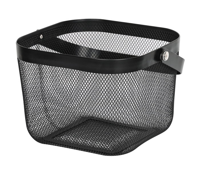 Inde Cesta de Metal Organizador Cuadrada con Asa de Metal, 26.5 x 24.9 x 18.1 cm (6 Unidades)