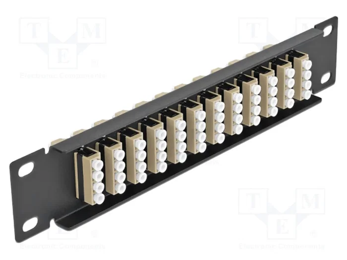 DeLOCK Patchpanel de Fibra Óptica 12 Puertos LC Quad 10″ 1U