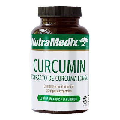 NUTRAMEDIX Curcumina Raíz de Cúrcuma 120 Vcaps, Alto Contenido, Sin Gluten ni Azúcar NUTRAMEDIX Curcumina Raíz de Cúrcuma 120 Vcaps, Alto Contenido, Sin Gluten ni Azúcar