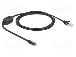 DeLOCK Adaptador USB 2.0 Tipo C a RS-232 RJ45 1,8 m Negro