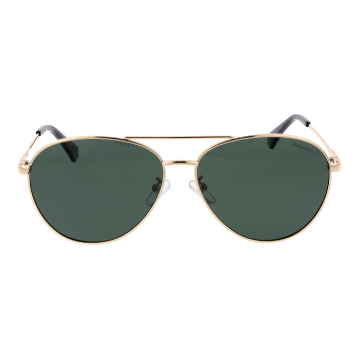 Polaroid PLD-4142-G-S-X-60PEFUC Gafas de Sol Unisex Doradas con Cristal Verde Polarizado