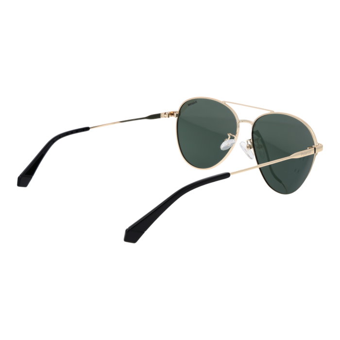 Polaroid PLD-4142-G-S-X-60PEFUC Gafas de Sol Unisex Doradas con Cristal Verde Polarizado