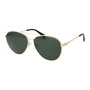 Polaroid PLD-4142-G-S-X-60PEFUC Gafas de Sol Unisex Doradas con Cristal Verde Polarizado