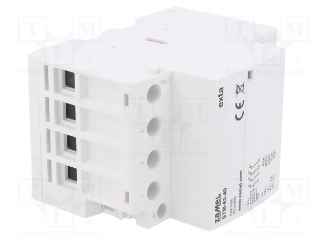 ZAMEL STM-63-40 Contactor 4-polar de instalación 63A 230VAC ZAMEL STM-63-40 Contactor 4-polar de instalación 63A 230VAC
