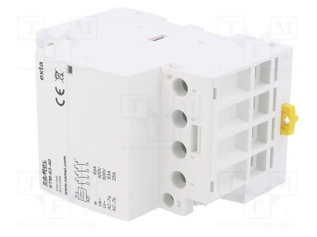 ZAMEL STM-63-40 Contactor 4-polar de instalación 63A 230VAC ZAMEL STM-63-40 Contactor 4-polar de instalación 63A 230VAC