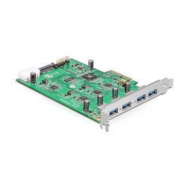 DeLOCK 89325 Tarjeta PCIe USB 3.0 (USB 3.2 Gen 1) de 4 Puertos Interna, Controlador Renesas uPD720202, 5 Gbit/s, para Windows