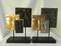 DKD Home Decor Figura de Buda en Resina y MDF, Set de 2 unidades