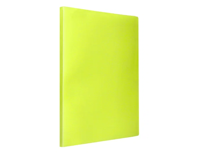 Liderpapel Carpeta Escaparate 30 Fundas DIN A4 Polipropileno Amarillo Fluor Opaco