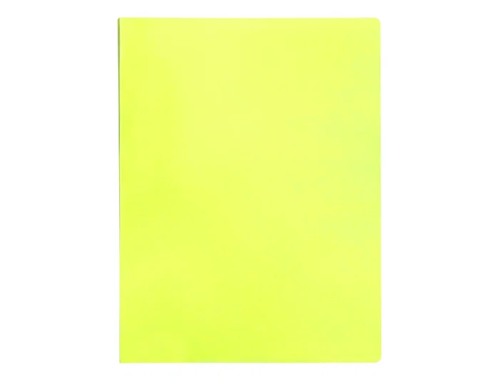 Liderpapel Carpeta Escaparate 30 Fundas DIN A4 Polipropileno Amarillo Fluor Opaco