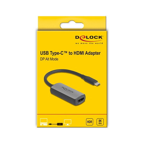 DeLOCK Adaptador USB Type-C™ a HDMI 8K 60 Hz HDR HDCP 64264 DeLOCK Adaptador USB Type-C™ a HDMI 8K 60 Hz HDR HDCP 64264