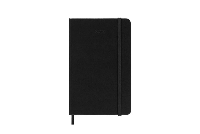 AGENDA 2024 TAPA DURA 12 MESES DIARIA P (9 x 14 CM) NEGRA MOLESKINE DHB12DC2Y24