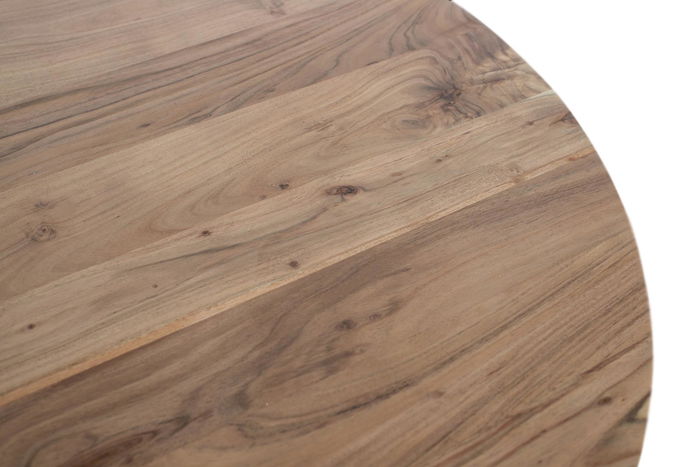 GINER Y COLOMER Mesa de Comedor Redonda en Madera de Mango y Metal de 116 cm de Diámetro GINER Y COLOMER Mesa de Comedor Redonda en Madera de Mango y Metal de 116 cm de Diámetro