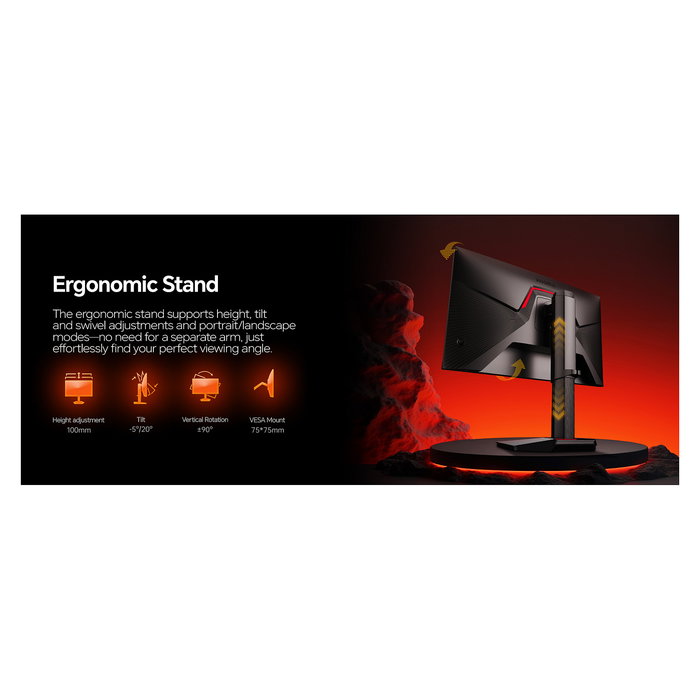 Koorui G2741L Monitor Gaming 4K UHD 68,6 cm (27 Pulgadas) IPS 1ms 160Hz Negro