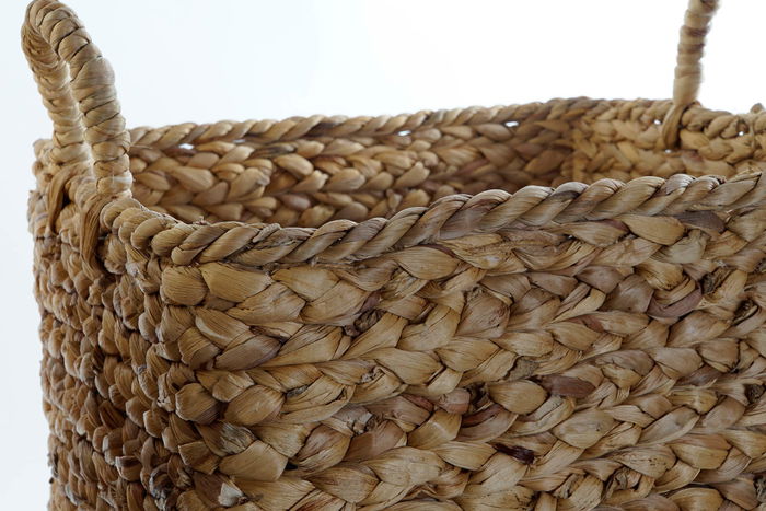 DKD Home Decor Cesta Balines Marron Junco Set de 2 - 42 x 39 x 42 cm