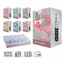 Basics Guirnalda de 5 m con 50 LEDs de colores surtidos