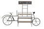 DKD Home Decor Expositor de Metal y Madera Bicicleta Negro y Marrón 217x78x140 cm