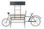 DKD Home Decor Expositor de Metal y Madera Bicicleta Negro y Marrón 217x78x140 cm