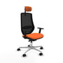 PIQUERAS Y CRESPO Silla de oficina Mardos Naranja y Negro