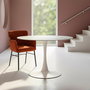 Mesa Comedor Blanco Piedra Sinterizada 100 X 100 X 75 cm