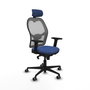 PIQUERAS Y CRESPO Silla de oficina Jorquera con mecanismo sincro, azul marino y gris