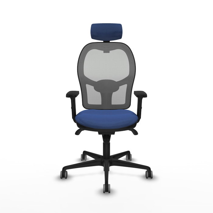 PIQUERAS Y CRESPO Silla de oficina Jorquera con mecanismo sincro, azul marino y gris