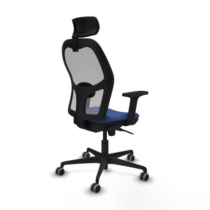 PIQUERAS Y CRESPO Silla de oficina Jorquera con mecanismo sincro, azul marino y gris